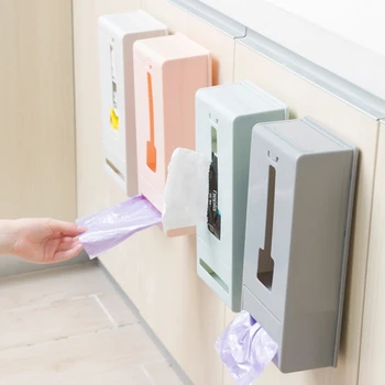 

Storage Box Wall Mount Hanging Box Garbage Bag Dispenser Recycle Bag Garbage Holder Kitchen Bins Organizer JJJSN11192