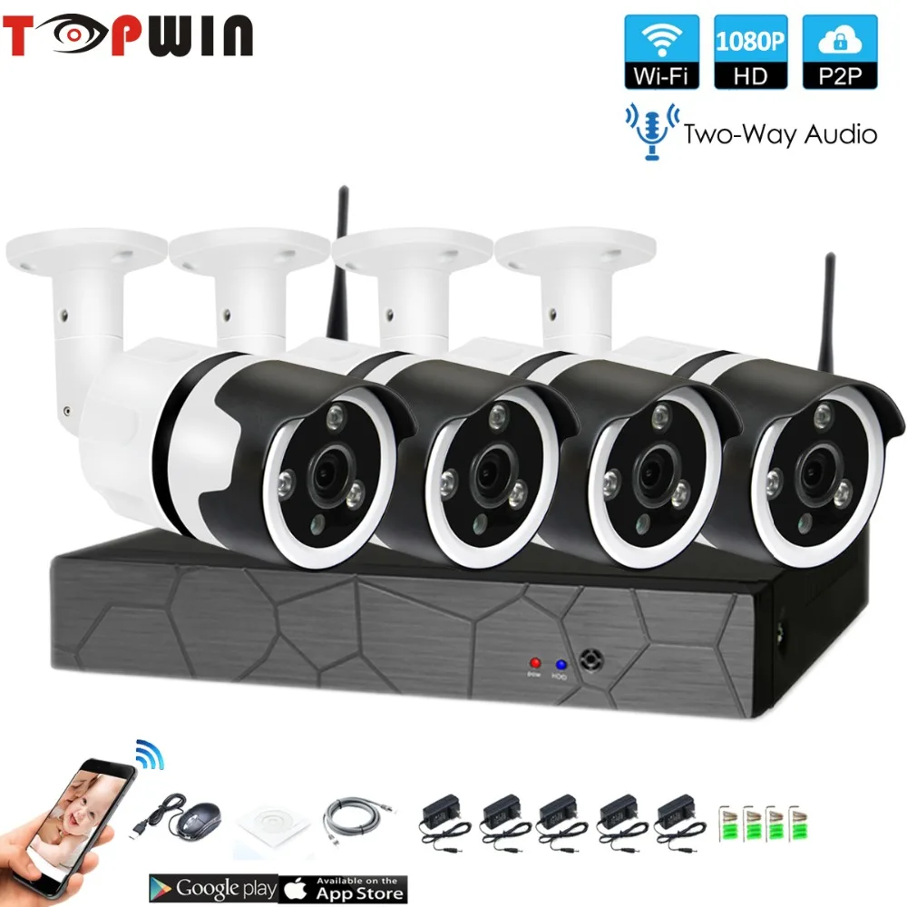 4CH two way audio talK HD Wireless NVR Kit P2P 1080P Indoor Outdoor IR Night Vision Security 2.0MP IP Camera WIFI CCTV System 4CH two way audio talK HD Wireless NVR Kit P2P 1080P Indoor Outdoor IR Night Vision Security 2.0MP IP Camera WIFI CCTV System