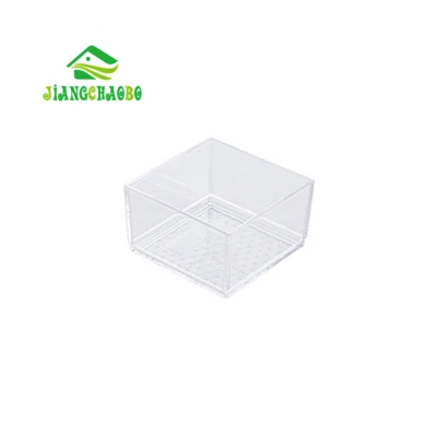 JiangChaoBo, кухонный ящик, ящик для хранения, пластиковая многослойная перегородка, Настольная отделочная коробка, коробка для хранения столовой посуды - Цвет: S Transparent