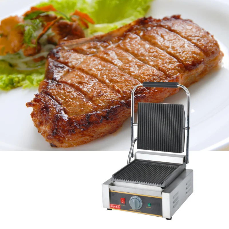 110V 220V 1800W Non Stick Commercial Electric Contact Grill Steak
