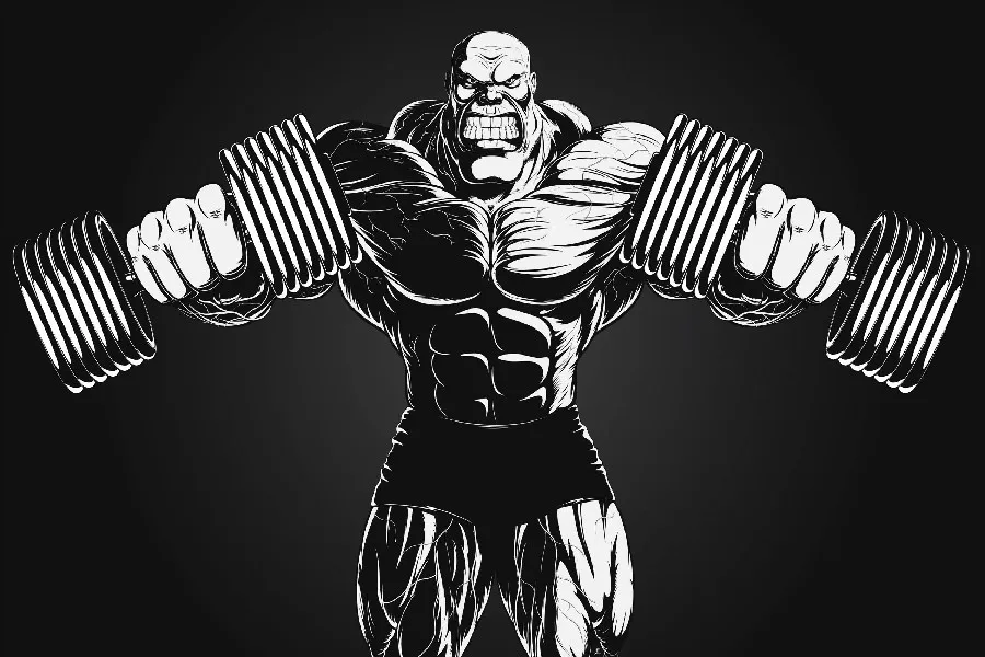 bodybuilder black background sports Poster waterproof ...