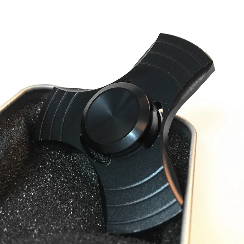 2017 Black Fashion UFO spinner Aluminum Alloy EDC fidget spinners Anti Stress Adults Kids font b