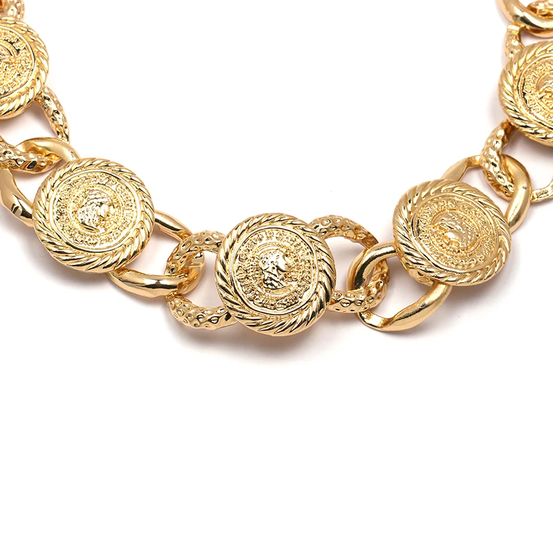 Модное винтажное длинное ожерелье с металлической цепочкой, колье для женщин, ювелирные изделия za