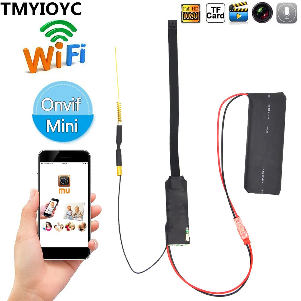 

1080P HD wifi mini camera Infrared night vision video voice recording tiny camerader remote monitor small cam support TF card