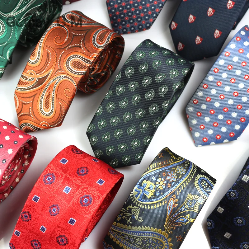 New Fashion Formal Commercial Neck Tie For Wedding Classic Striped Jacquard Wedding Ties Men Neckwear Accessories
