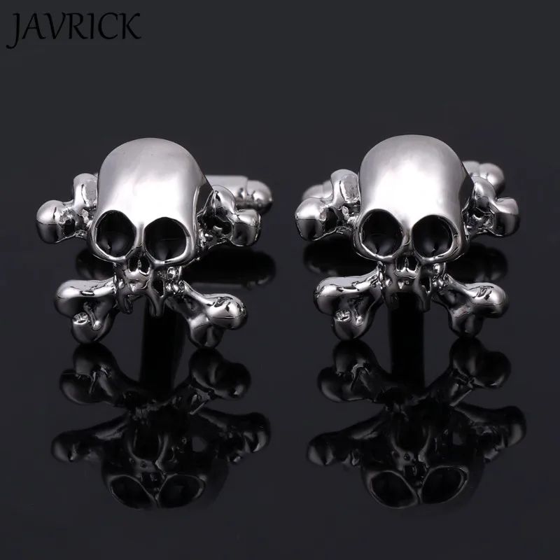 

JAVRICK 1Pair Vintage Skull Design Men Cufflink Wedding Party Shirt Cuff Gentlemen Wedding Male Cuff Links Business Groom Gift