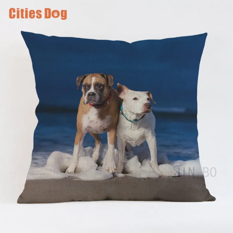 pillow decorative cushion covers for sofa pillow case 45*45 Boxing lion dogs pillowcase cushions home decor cojines almofada