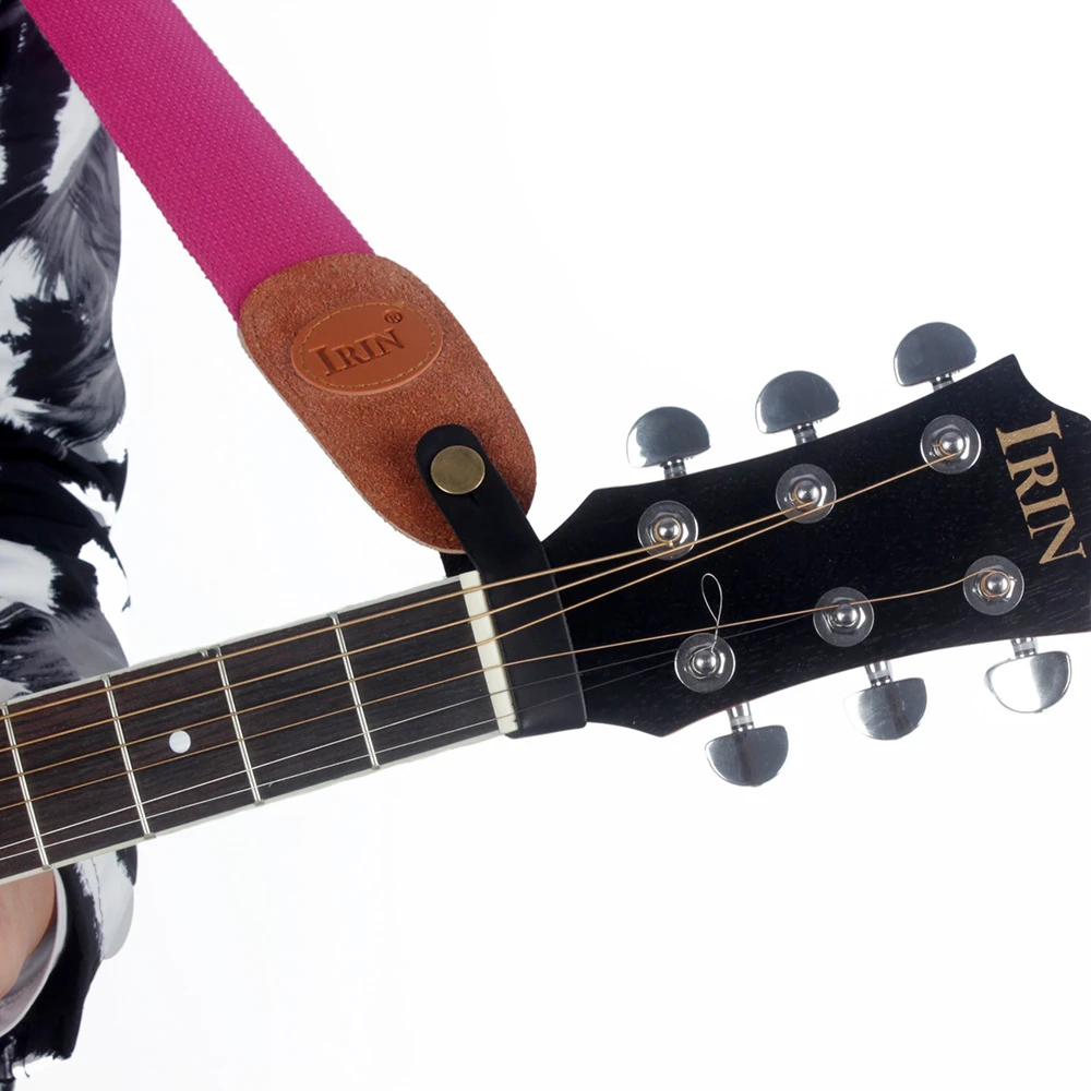 Ammoon Correa de cuello para Guitarra acústica, adaptador clavijero de cuero sintético con fuerte sujetador de Metal, accesorios para Guitarra|strap button|guitar neck strapf guitar neck - AliExpress
