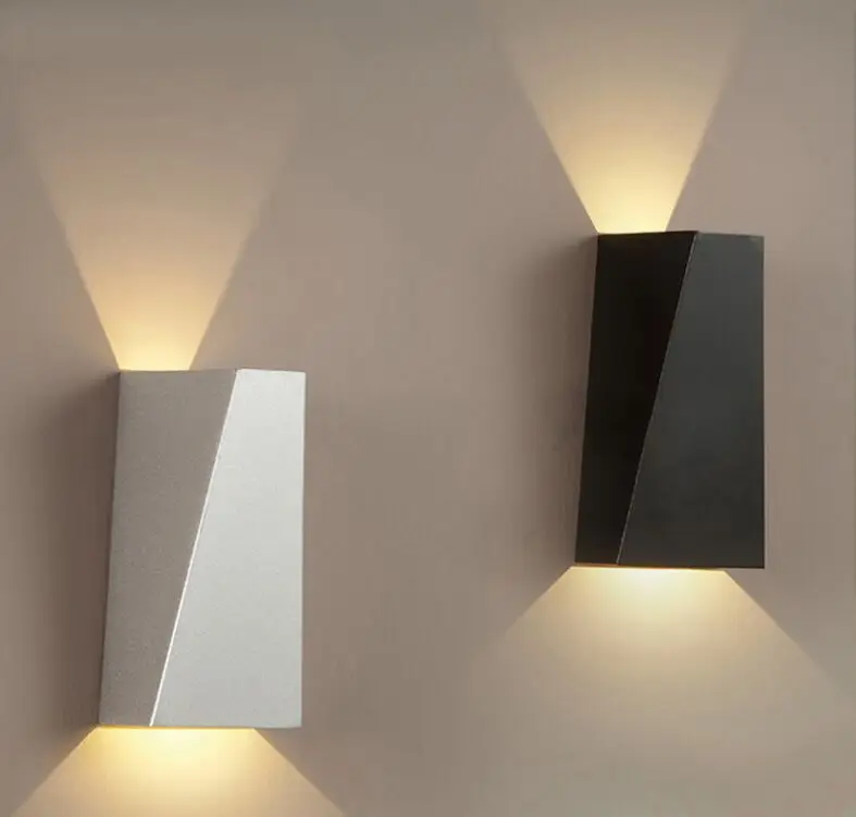 

Led Wall Lamp Modern Sconce Stair Light Fixture Living Room Bedroom Bed Bedside Indoor Lighting Home Hallway Loft white black