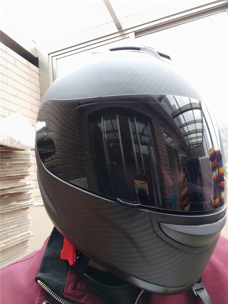 

carbon fiber Motorcycle Helmet Black Moto Full Face Retro Scooter Helmets Motorbike Riding Helmet Men Motocross Helmet Casco