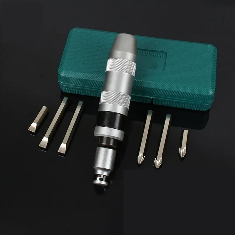 

6 In 1 Multi-purpose Heavy Duty Impact Screwdriver Set Driver Chisel Bits Tools Socket Kit with Case Slotted & Phillips