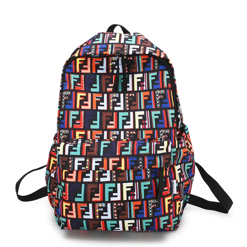

Canvas Campus Shoulder Bag Girl Tide Xiao Qingxin Travel Large Capacity Junior High School Bag Printing Letters
