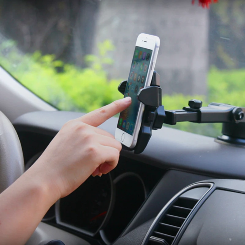 

2019 Black New Universal Car 360 Degree Windshield Mount Holder Stand for IPhone & Android Phone GPS Portable Super Sticky