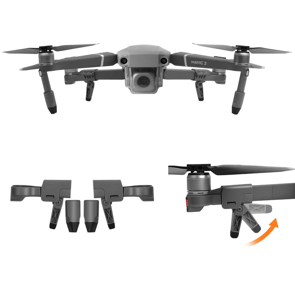 

Landing Gear for DJI Mavic 2 Pro Landing Legs Support Feet Foldable Mavic 2 Zoom Drone Leg Support Protector Heightened Leg