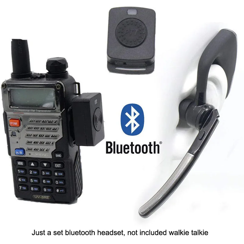 Беспроводной РАДИОТЕЛЕФОНА Walkie Talkie “иди и Bluetooth гарнитурой PTT Динамик для Baofeng UV 5R