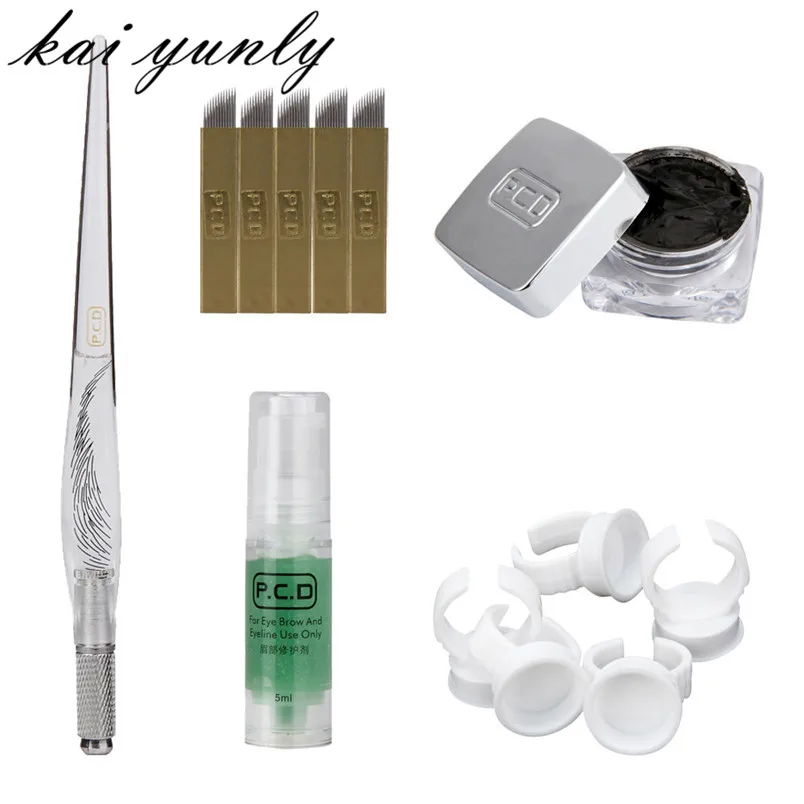 

1 Set Microblading Semi-Permanent 3D Makeup Eyebrow Lip Tattoo Needle Pen Pigment Kit/set Makeup Beauty Tools Dec 15