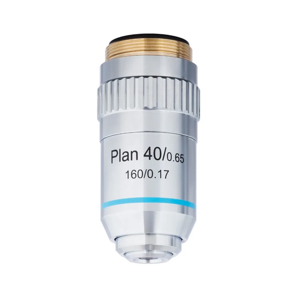 Acromática com Anel Amscope Plano Lente Objetiva Serrilhado Pa40xk-v300 40x