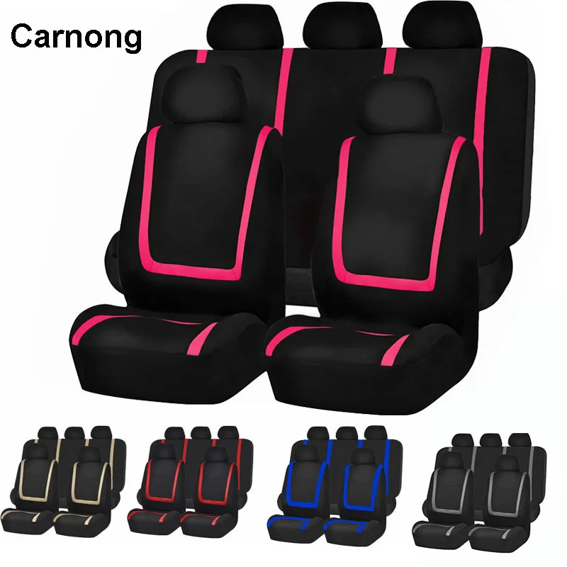 

Carnong Car Seat Cover universal full set pink cute fabric protect covering vehicle car accessory auto seat covers car accessory