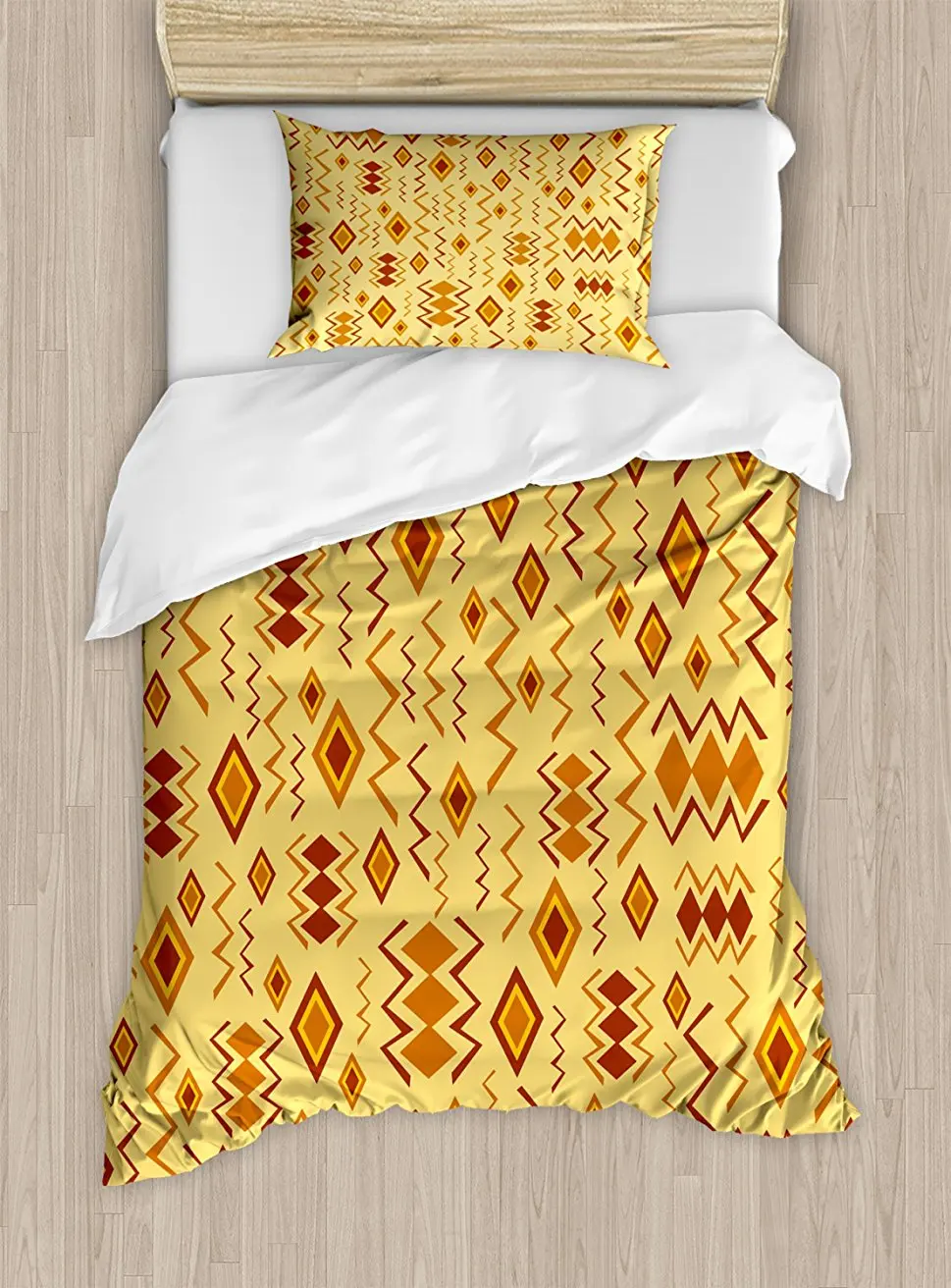 Tribal Duvet Cover Set African Art with Ethnic Quirky Forms Abstract