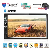 Topbox 2 Дин радио 2din мультимедийный плеер 7 «HD Авто USB AUX Bluetooth FM стерео Поддержка Android Зеркало Ссылка аудио