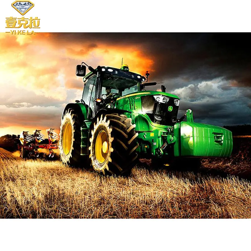 

YIKELA 5d Full Square Diy Diamond Painting tractor Diamond Embroidery Cross Stitch Rhinestone Painting Home Decor Gift