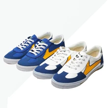 Мужская и женская обувь для настольного тенниса; парусиновая дышащая обувь для тренировок; нескользящие сетчатые спортивные кроссовки на шнуровке для настольного тенниса; D0627