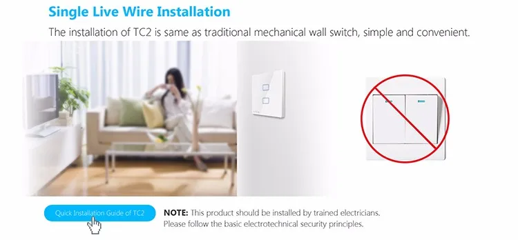 Broadlink TC2 UK Type Wall Touch light Switch WiFi RF 433MHz wireless connection APP Control (7)