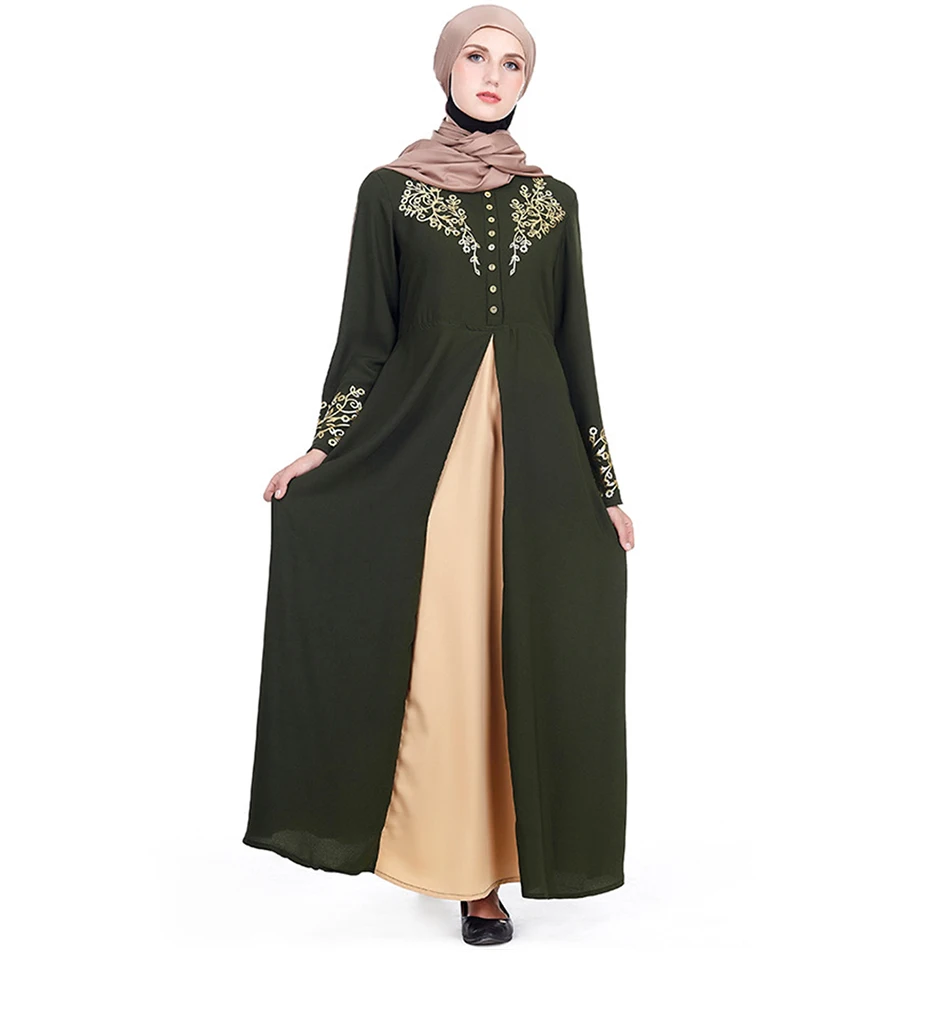 Abaya Дубай мусульманское платье исламское одежда золотая Тисненая Печать хиджаб