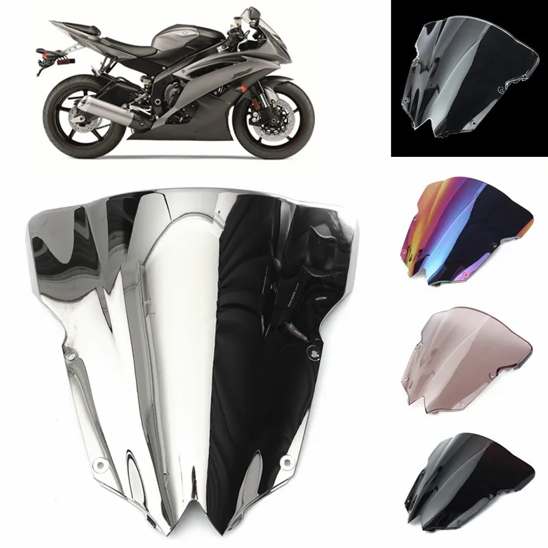

1 Pc Motorcycle Windshield WindScreen Double Bubble for Yamaha YZF R6 600 2008-2015 ABS Plastic 5Colors