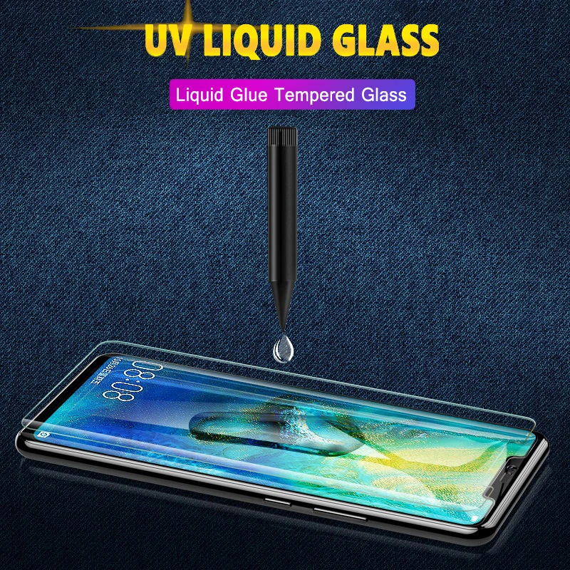 20D UV Full Glass For Huawei Honor 20 Pro 20i Screen Protector UV Glue Film For