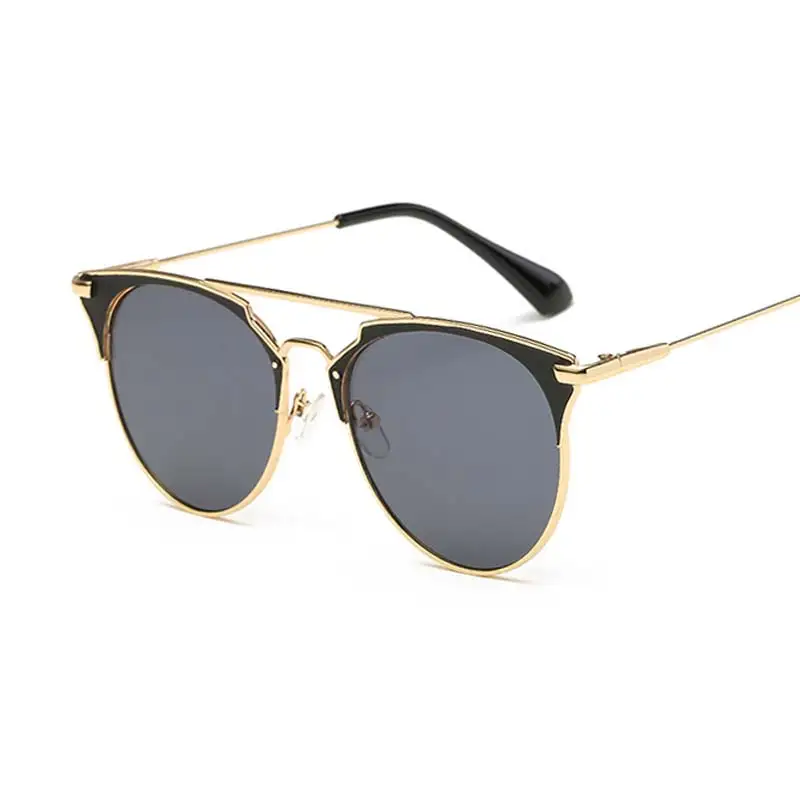 

Luxury Fashion Women or men Cat Mirror Flat Sunglasses d Round Mirrored Retro Butterfly glasses High quality with box case