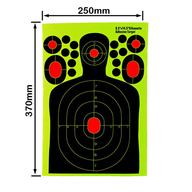 10 PCS 14.5 Inch Human Body Shape Shooting Targets Paper Target For Shoot Training Accessories