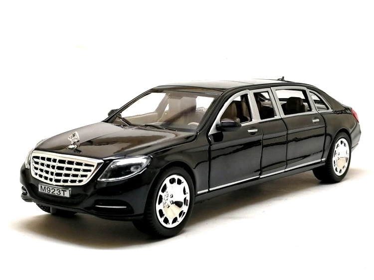 1/24 Maybach модель автомобиля из сплава, 6 дверей, открытый 21 см, литые под давлением транспортные средства, роскошный внешний вид, отличное качество, игрушки для детей, подарки