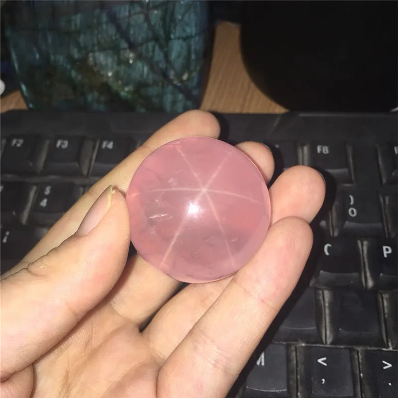 Natural star rose quartz sphere Crystal ball Specimen Healing for gift Natural star rose quartz sphere Crystal ball Specimen Healing for gift