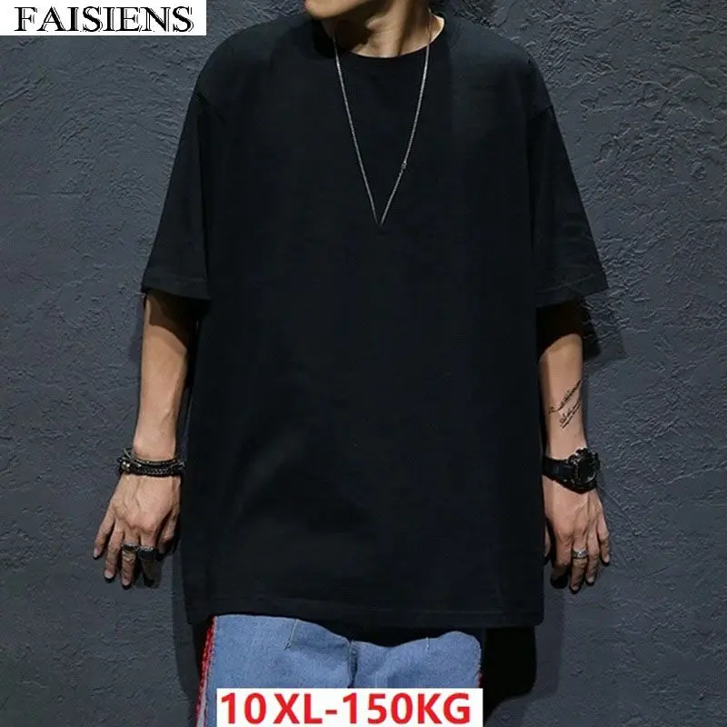 

FAISIENS Hip Hop Men's Short Sleeve T-Shirt Summer Tees Plus Large Size Big 5XL Tshirt Street Dance Cotton 8XL 9XL 10XL T-Shirts