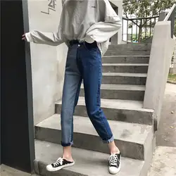Джинсы для женщин для DN Высокая талия 2019 Весна джинсовые штаны ботильоны длина 9B00