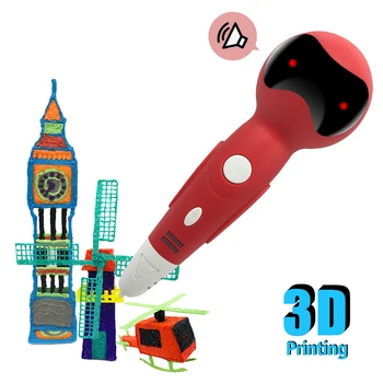 

Intelligent 3D Printer Pen Drawing Printing Low Temperature Robot 3D Pen Gifts for Kids Children DIY Craft Automatic