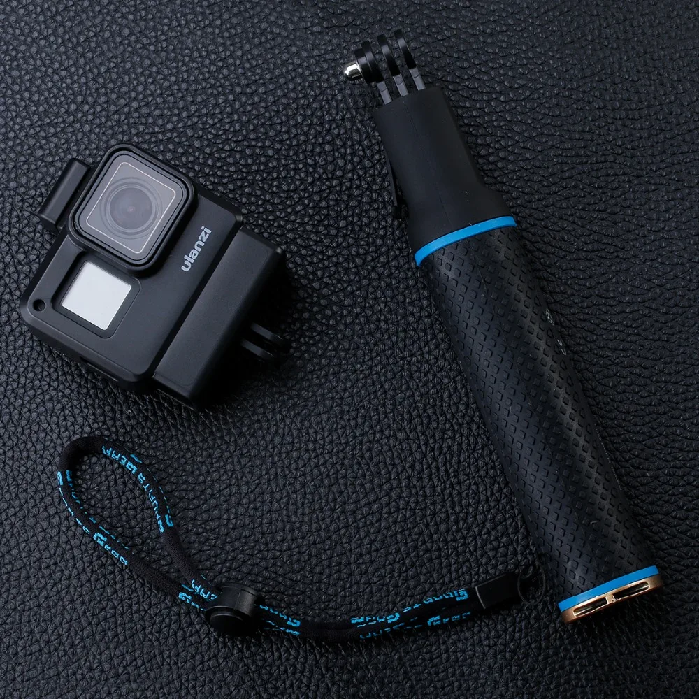 For Gopro Cage with Power Bank Hand Grip Sports Camera Case for Gopro Hero 7 6 5, gopro7 Camera Accessories Tripod Mount Support
