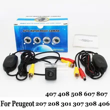 Автомобиль Беспроводной заднего вида Камера для Peugeot 207 208 301 307 308 406 407 408 508 607 807 HD CCD ночное видение резервного копирования Обратный Камера