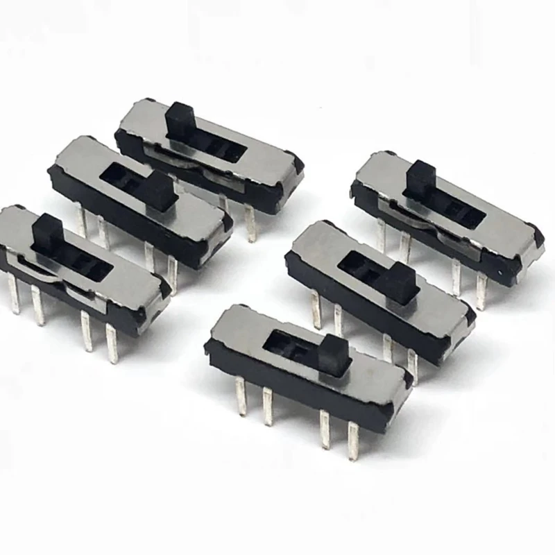 Free shipping 20PCS MSS23D18 MSS-23D18 8PIN 2P3T DPTT toggle switch side slide switches handle 4mm ROHS 2