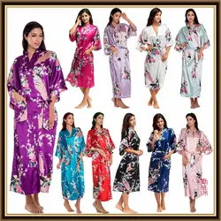 Женские пижамы печати дома платье имитация Шелковая пижама атласная ночная рубашка пижама в европейском стиле для беременных Ночная