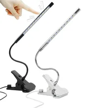 FFFAS Touch Dimmable Flexible USB LED Eye-care Reading Light Adjustable LED Desk Lamp USB Gadgets Solid Clip for Laptop Lighting