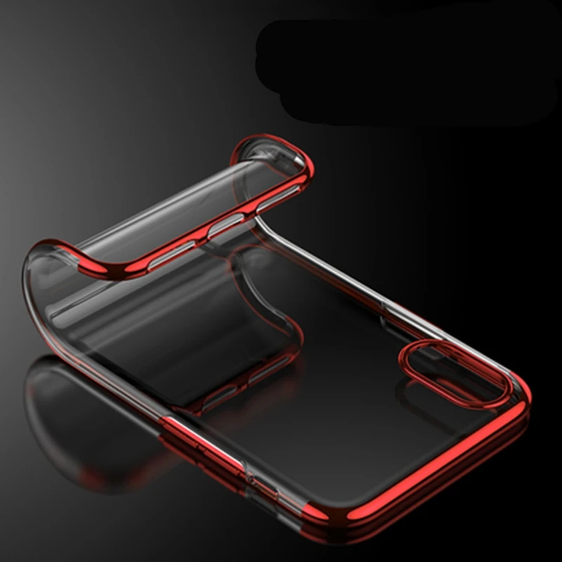 Luxury Silicone Clear Case for iPhone 7Plus 8Plus Phone Cases For iphone 6 6S 7 8 Plus X Xs Max New Year gift Girl Simple