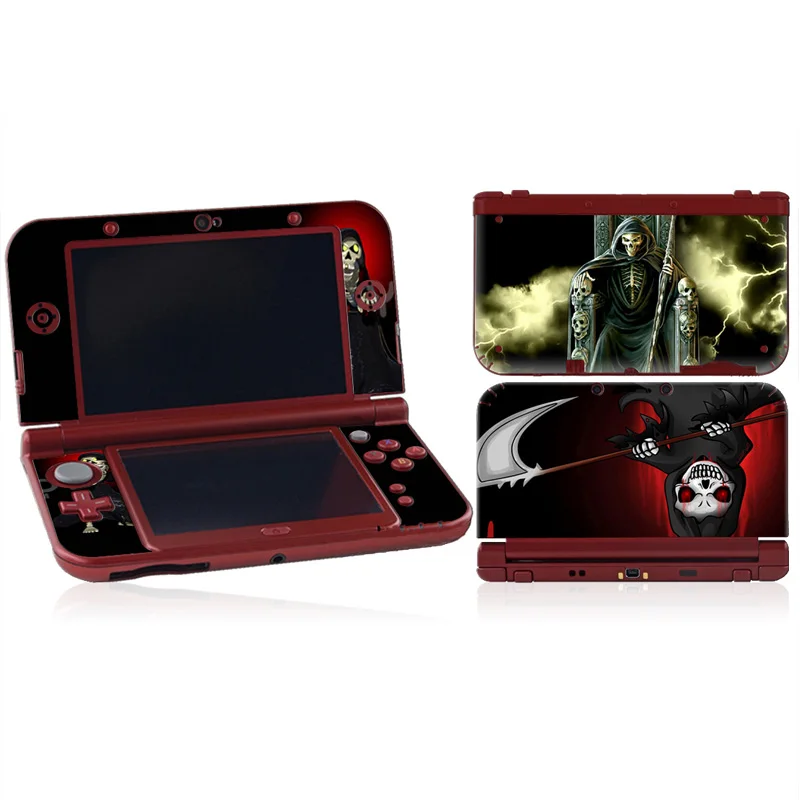 Free Drop Shipping red human skeleton skin sticker for NEW 3DS LL XL 2015 cover sticker