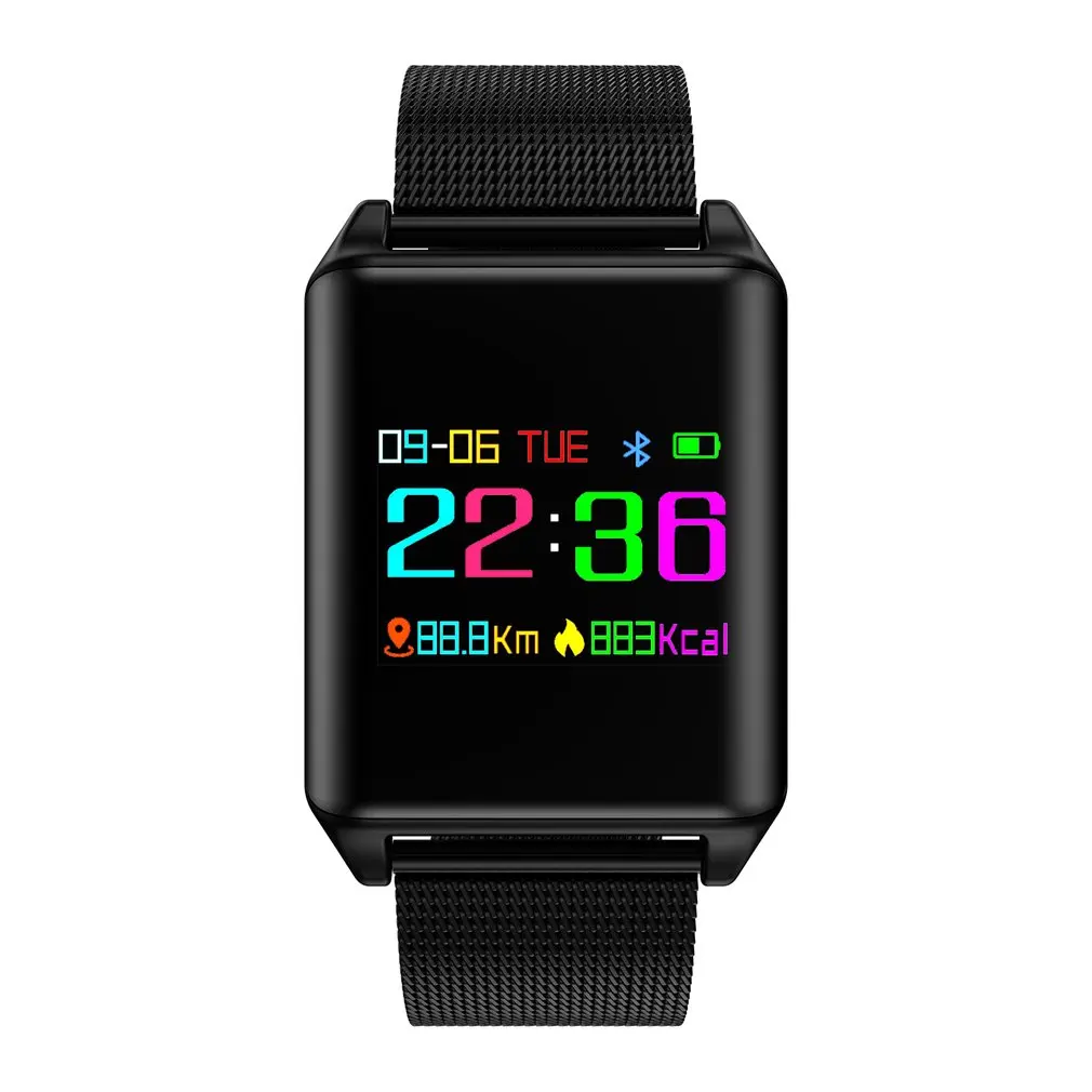

LYNWO M7 Smart Watch Color Screen Blood Oxygen Pressure Heart Rate Monitor Pedometer Smartwatch Wristband for IOS and Android
