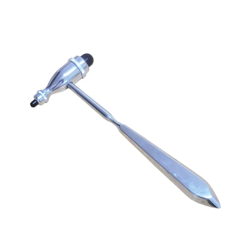 1pcs Metal Head Neurological Reflex Hammer Full-metal Multifunctional Diagnostic Massage Hammer Health Care Tool