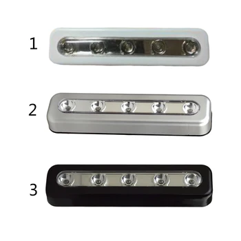 

5 LED Night Light Mini Wireless Wall Light Closet Lamp Home Lighting Touch T for Under Kitchen Cabinets La lampada