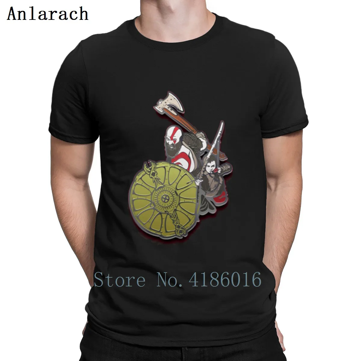 cheap God Of War Merch T Shirt Funny Casual High Quality Novelty Letter Tshirt Men Custom Shirt Personality Men Tops Summer 2019