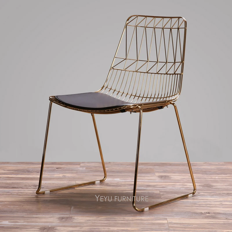 Klasik Tel Sandalye Gul Altin Veya Altin Renkli Tel Sandalye Metal Tel Yan Yemek Sandalyesi Loft Tarzi Modern Mobilya 1 Adet Dining Chair Dining Chair Stylesbertoia Wire Chair Aliexpress
