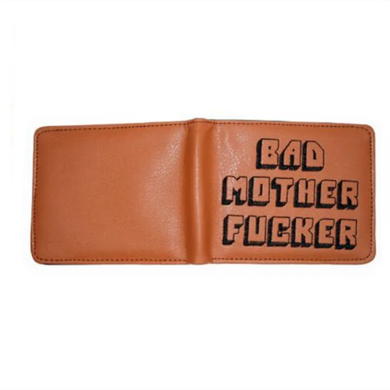 

Prettyzys Pulp Fiction Jules Wallet with zipper Coin Pocket Bad Mother Letters Boys Wallet Card Holder Vintage Gift Purse